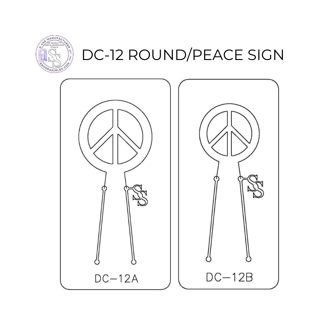 PANCAKE DIE DC-12 ROUND/PEACE SIGN